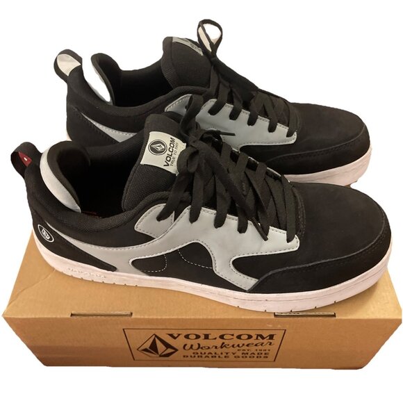 VOLCOM VITALS MEN'S SKATE INSPIRED WORK SHOE Men Sz 10W Black Safety VM30610‎ - Picture 4 of 13